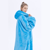 Custom Oversized Sherpa Sweatshirt Wearable Blankets Hoodie Robe For Adults