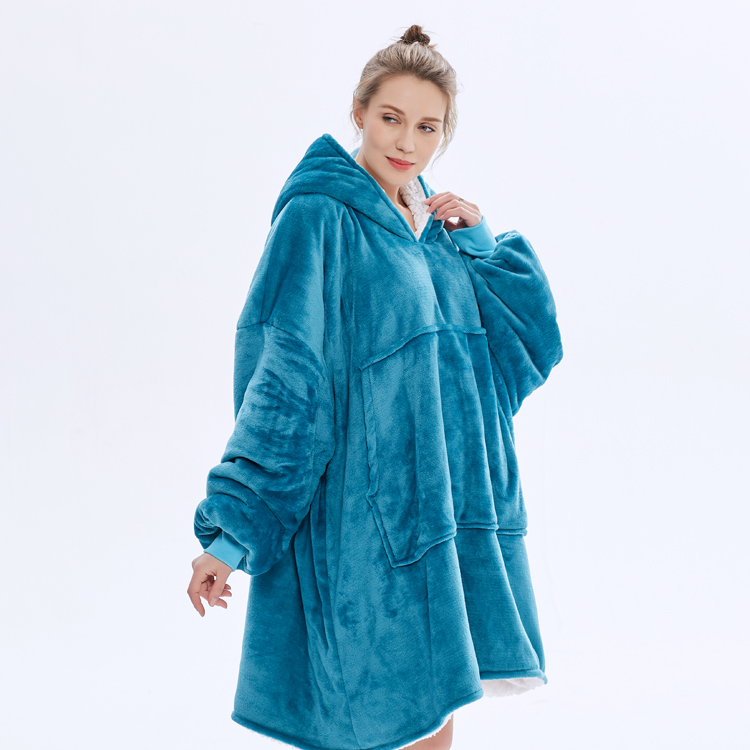 Comfortable Fleece Hoodie Oversize Sherpa Women Hoodie Blankets