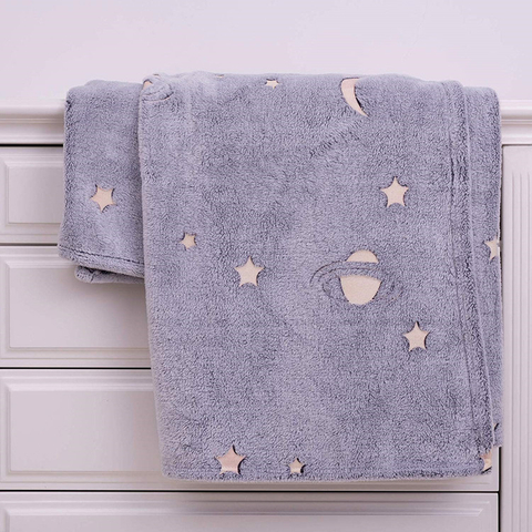 Custom Glow In The Dark Flannel Fleece Luminous Blankets Throw