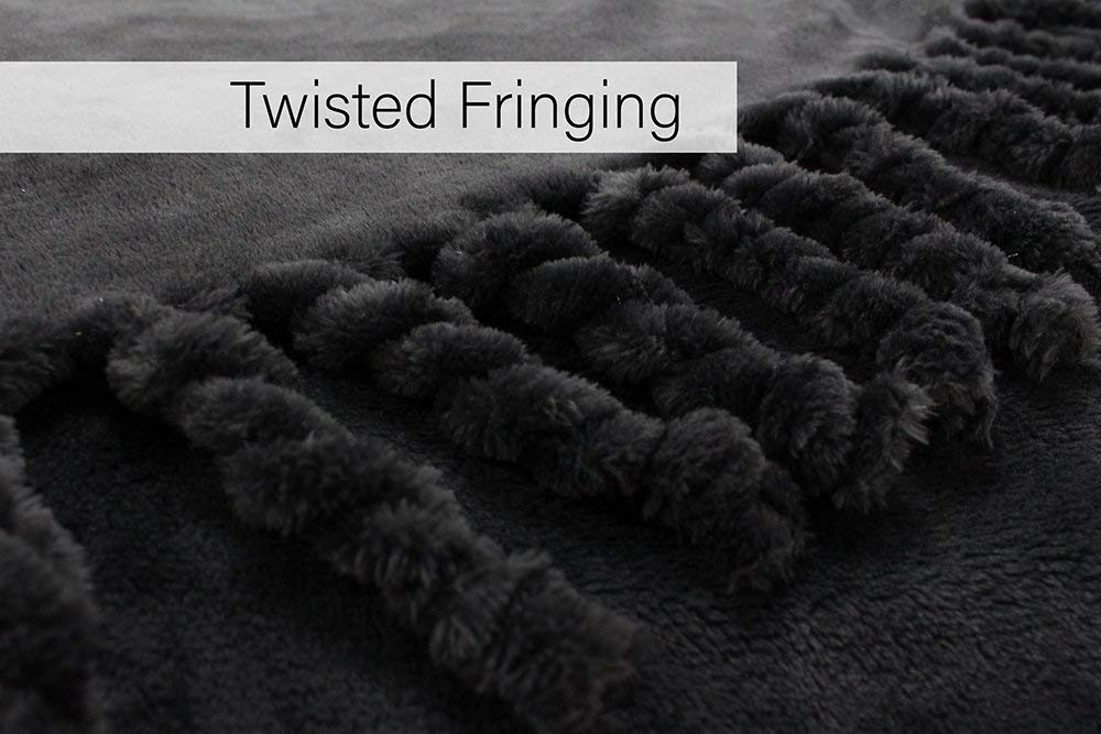 Handmade Flannel Tassel Trim Fringe Edging Leisure Throw Blanket