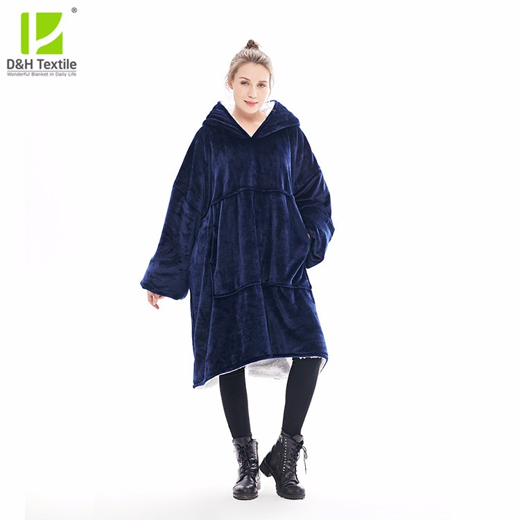 Comfortable Giant Hoodie Large Pocket Adults Men Women Teens Sweatshirt Blanket Oversized Sherpa Hoodie