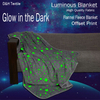 Glow In The Dark Throw Flannel Blankets Fleece Luminous Thin Blankets