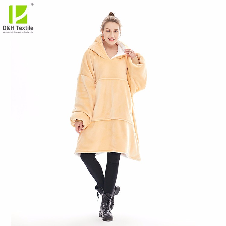 Comfortable Giant Hoodie Large Pocket Adults Men Women Teens Sweatshirt Blanket Oversized Sherpa Hoodie