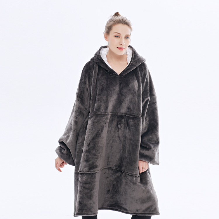 Comfortable Sherpa Fleece Women Oversized Hoodies Blankets Manufacturers