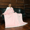 Wholesale Snuggle Flannel Fabric Blanket Adult With Sleeve And Feet