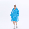 Super Soft Warm Double Sided Flannel With Sherpa Hoodie Sweatshirt Blanket