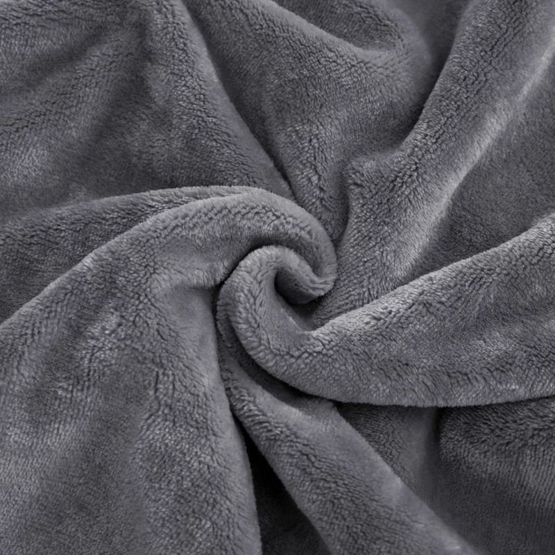 350GSM Heavy Weight Japan Style Plain Flannel Fleece Blankets For Winter