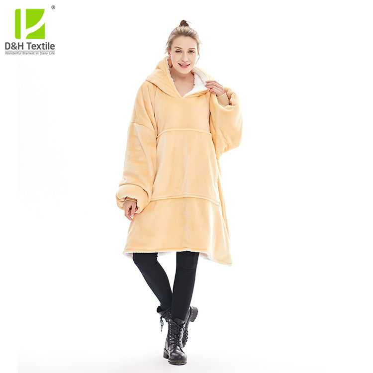 Warm Comfortable Giant Hoody Large Pocket Adults Men Women Sweatshirt Blanket Oversized Sherpa Hoodie