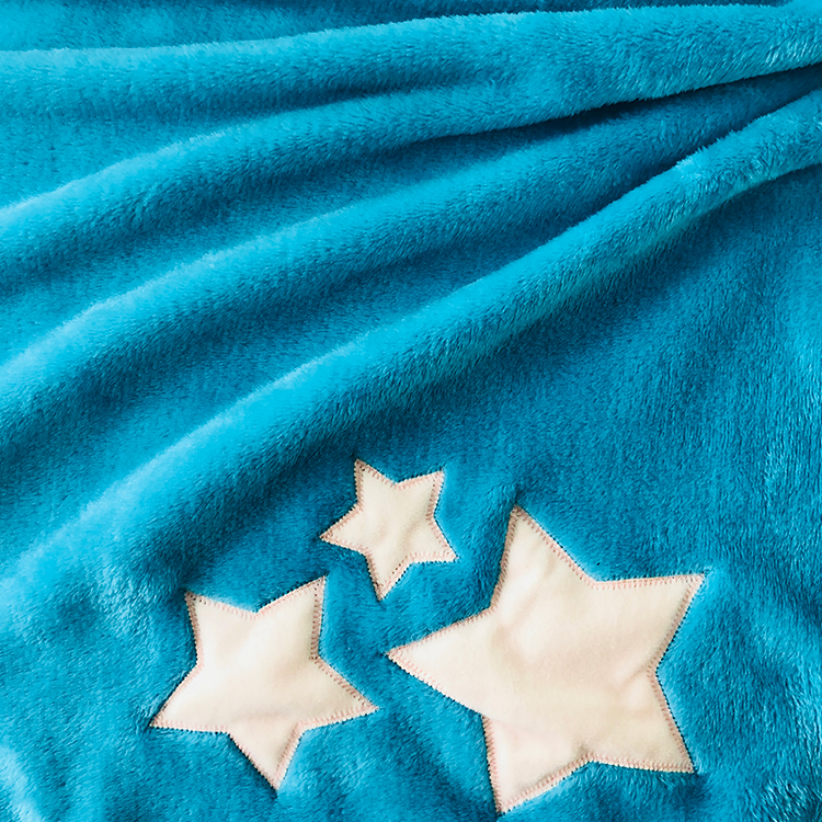 Star Pattern Glow In The Dark Throw Flannel Fleece Luminous Blanket