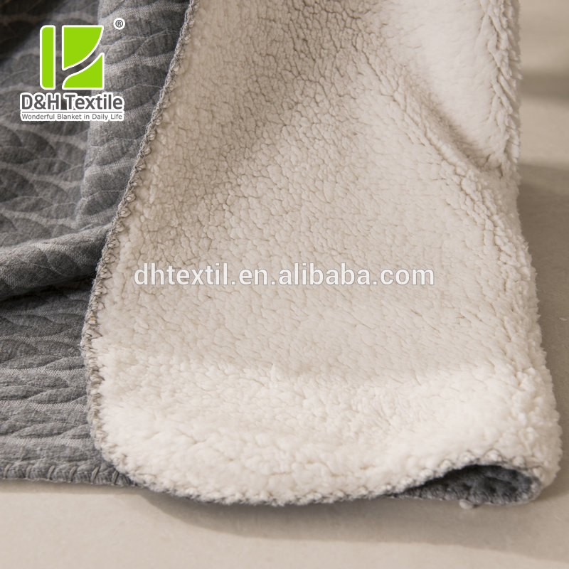 Flannel Jacquard Plaid Air Blankets For Winter Double Layer Queen Size