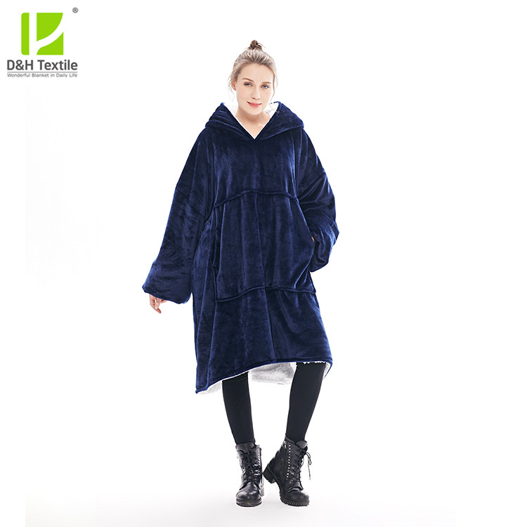 Warm Comfortable Giant Hoody Large Pocket Adults Men Women Sweatshirt Blanket Oversized Sherpa Hoodie