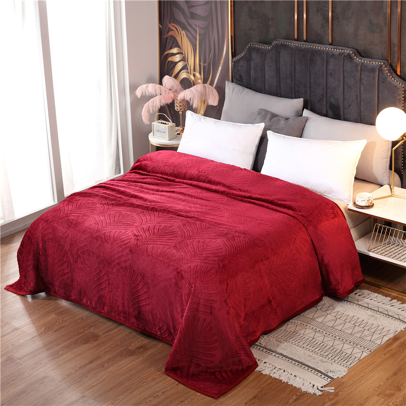 China Super Pure Color Thick Warm 100% Polyester 3D Printed Blanket