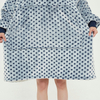 Dot Print Blanket Sweatshirt Oversized Cozy Soft Comfortable Sherpa Hoodie Sweatshirt