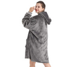 Oversized Fluffy Sherpa Fleece Hoodie Blanket Wearable Sweatshirt Hoodie Blanket With Zipper