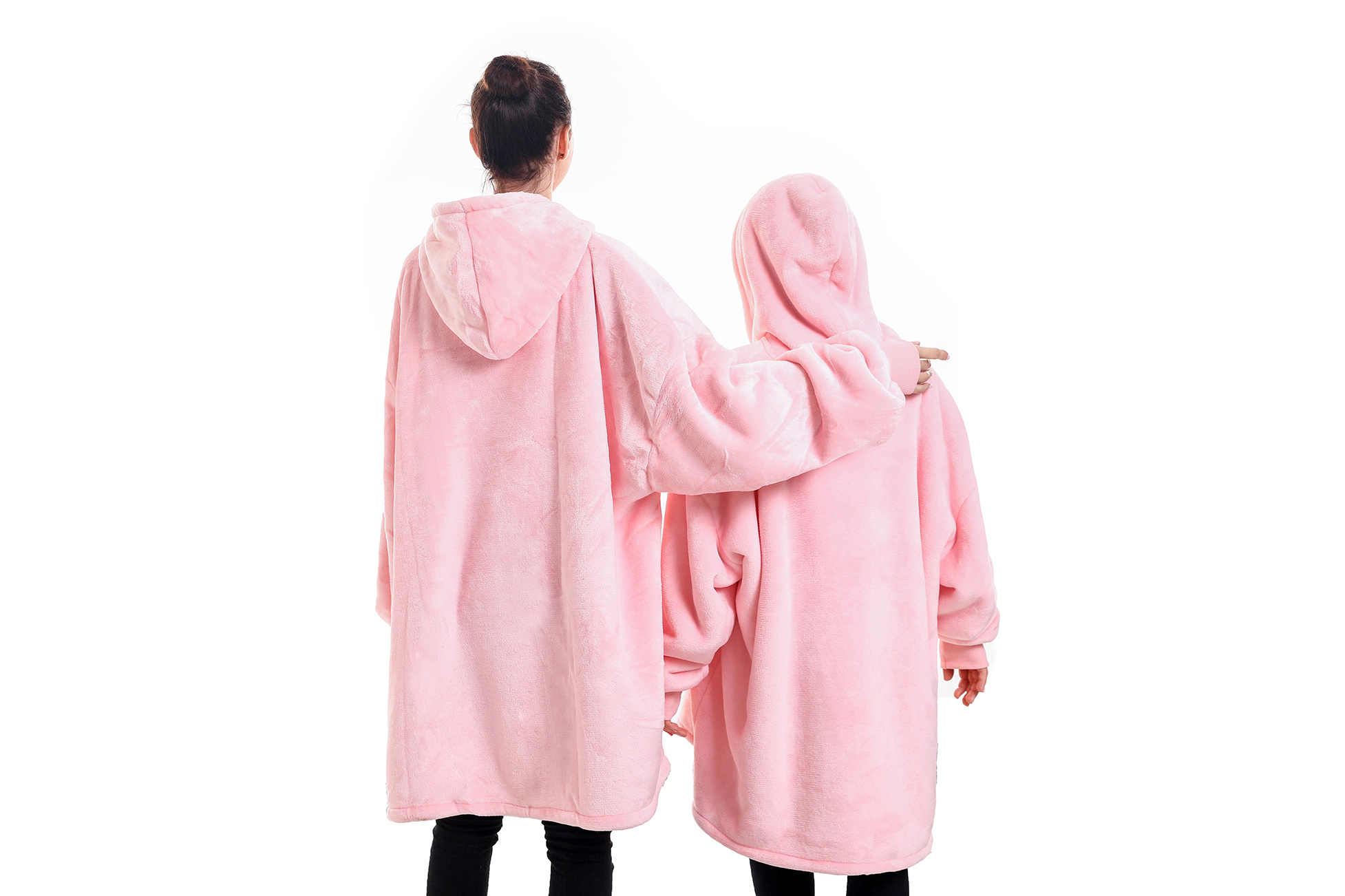 Wholesale Custom Blanket Sweatshirt Oversized Hoodie Blanket Flannel With Sherpa Blanket Hoodie