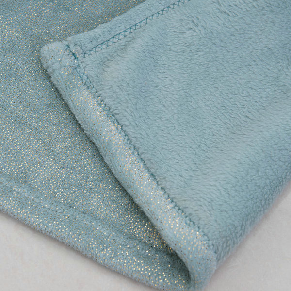 Foil Golden Glitter Flannel Blanket With Gided Bronzing Printed
