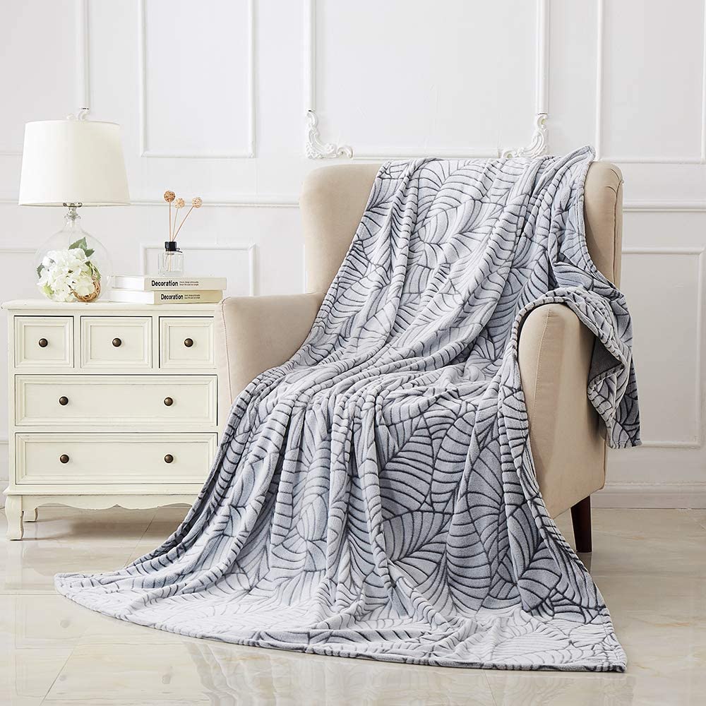 Comfortable Beautiful Design Printed Home Fleece Blanket Embossed ...