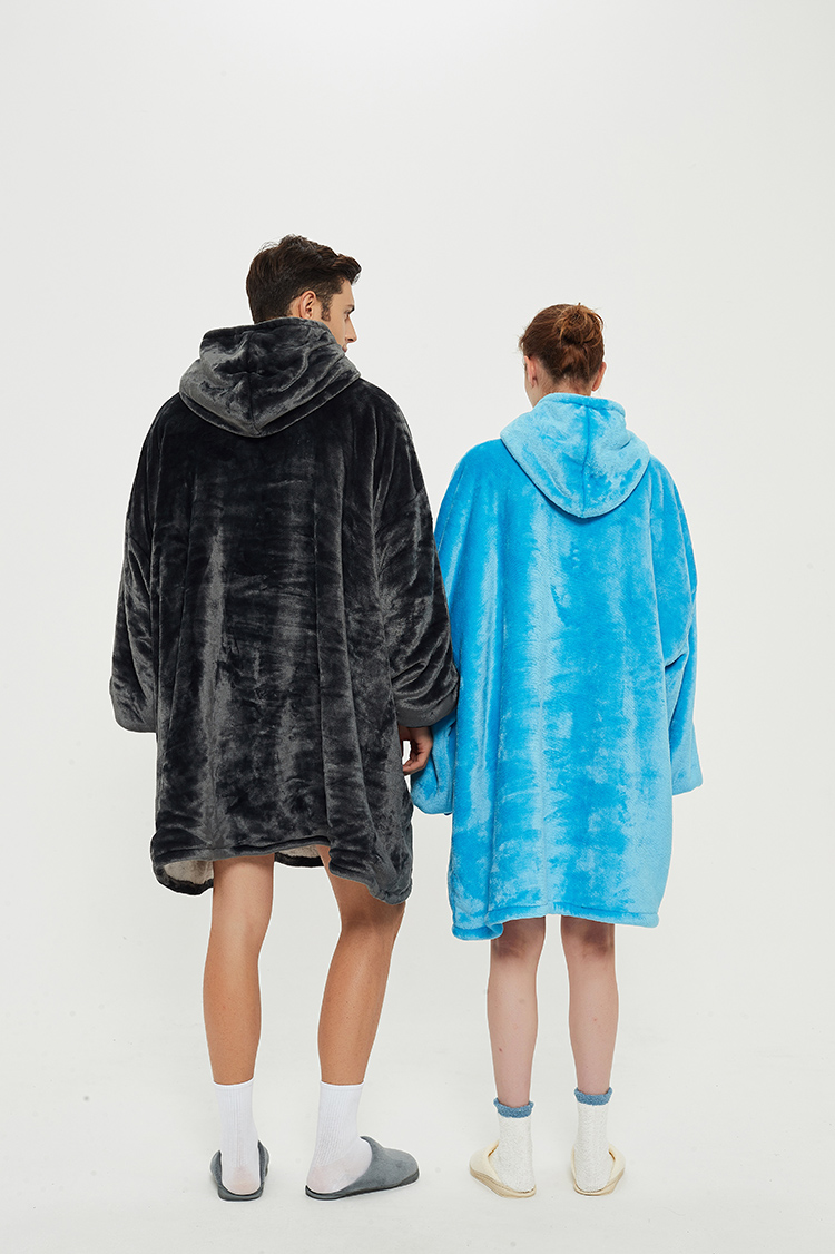Multi Function Ultra Plush Lazy Blanket Household Warm Hoodie Soft Blanket