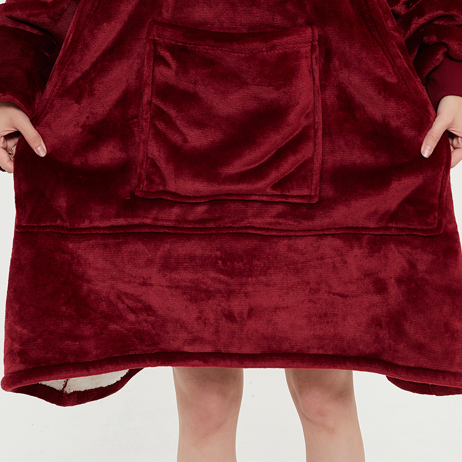 Giant Oversized Fluffy Fleece Wearable Sherpa Hoodie Sweatshirt Blanket Factory