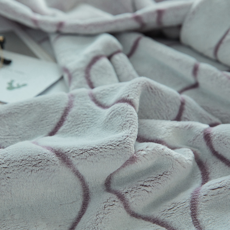 Comfortable Blanket New Design Flannel Fleece Jacquard Throw Blanket