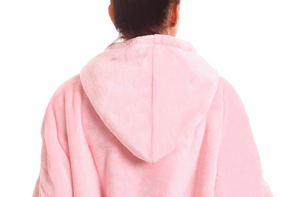 Wholesale Custom Blanket Sweatshirt Oversized Hoodie Blanket Flannel With Sherpa Blanket Hoodie