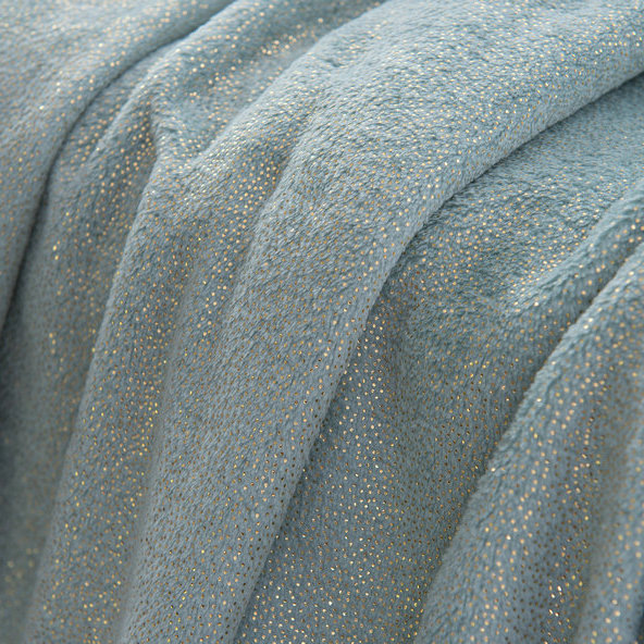 Foil Golden Glitter Flannel Blanket With Gided Bronzing Printed