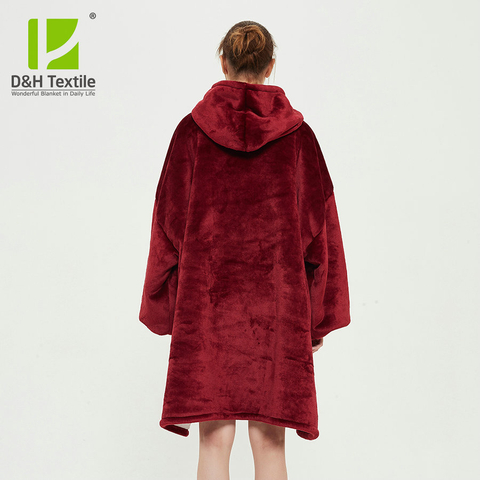 Giant Oversized Fluffy Fleece Wearable Sherpa Hoodie Sweatshirt Blanket Factory
