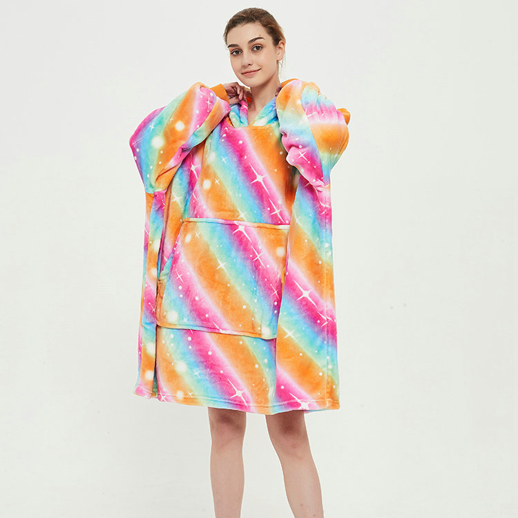 Customized Single Layer Ultra Plush Sweatshirt Blanket Hoodie As Seen