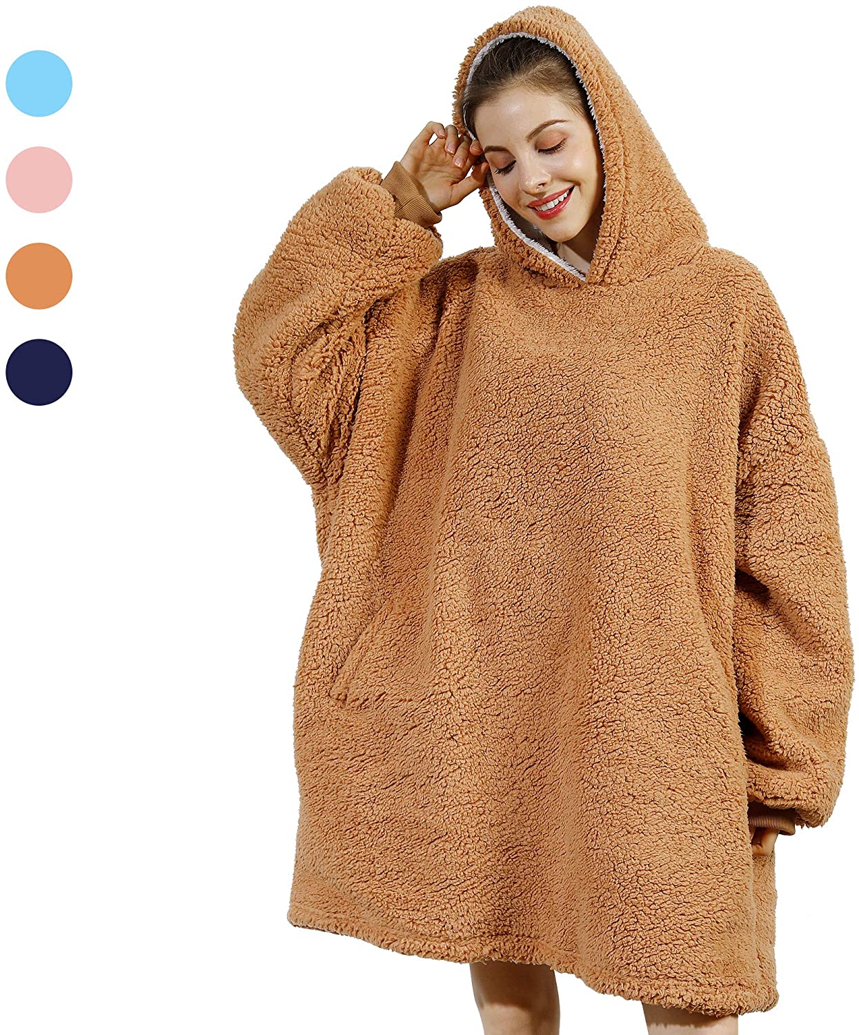 Cozy Oversized Hoodie blanket One Size Sherpa Comfortable Hoodie Blanket For All sweatshirt