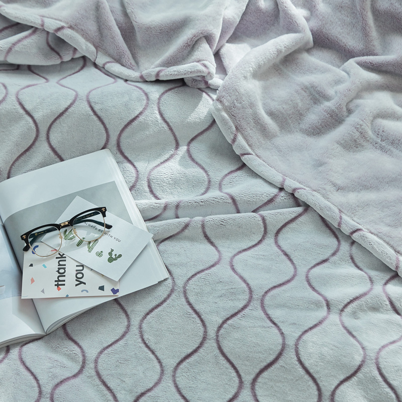 Comfortable Blanket New Design Flannel Fleece Jacquard Throw Blanket