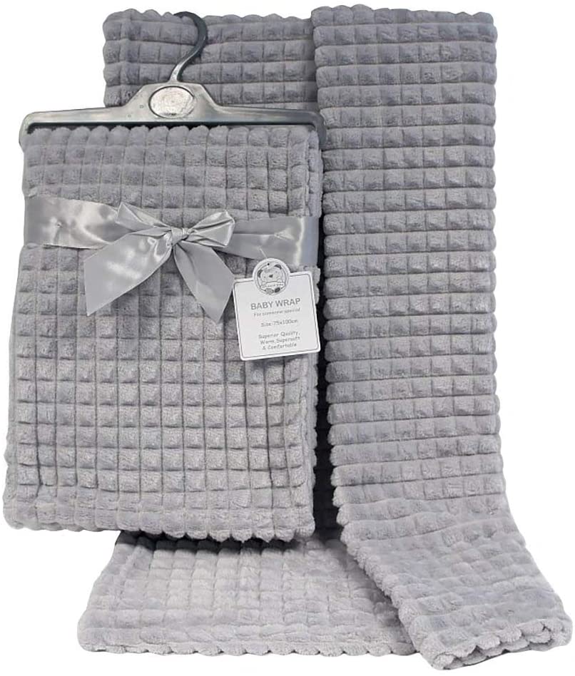 Jacquard Baby Mink Weave Blankets Swaddle Throw Blankets For Baby Sleep