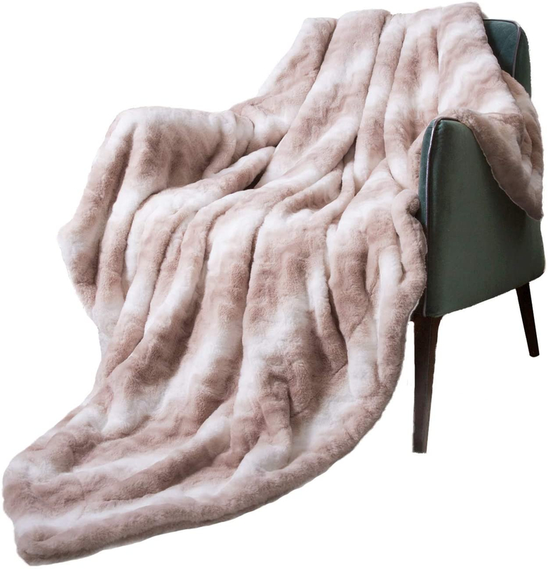 New Design Animal Blanket Skin Print Faux Fur Blanket King Size Fur