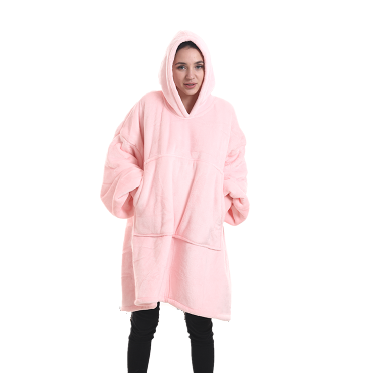 Oversized Wearable Sherpa Hoodie Sweatshirt Blanket With Sleeves Buy