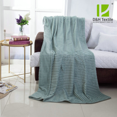 Custom Flannel Fleece Jacquard Single Layer Throw Blanket