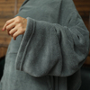 Premium Fleece Snuggie Blanket With Sleeves And Pocket For Adult