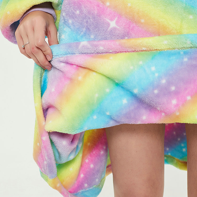 Customized Single Layer Ultra Plush Sweatshirt Blanket Hoodie As Seen On Tv