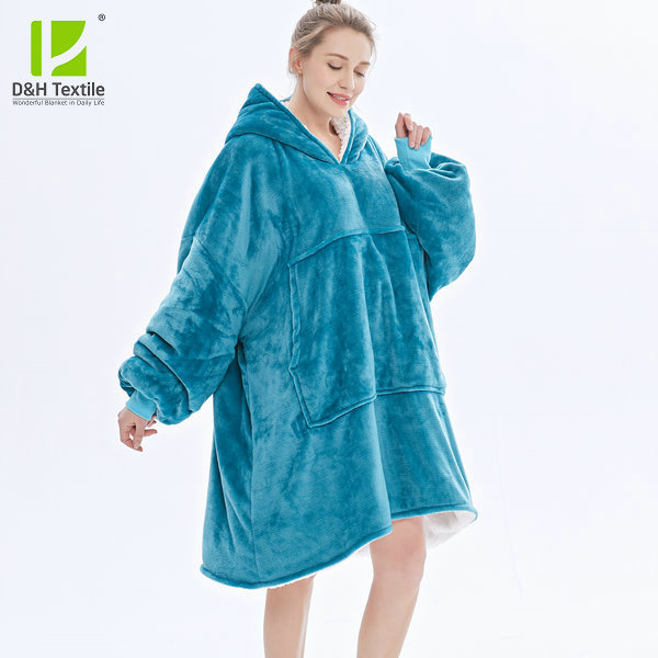 Comfortable Fleece Hoodie Oversize Sherpa Women Hoodie Blankets