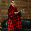 Oversized Wearable Sherpa Hoodie Sweatshirt Blanket With Sleeves