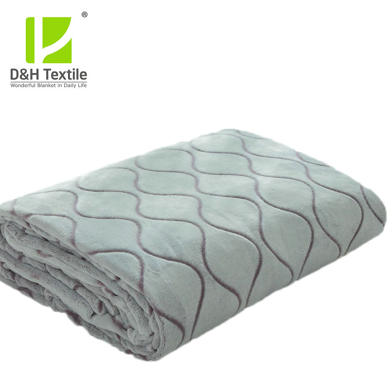 Comfortable Blanket New Design Flannel Fleece Jacquard Throw Blanket